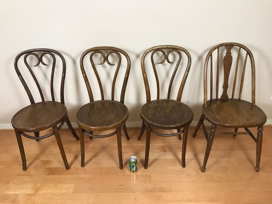 UPDATED ADDED (1) Chair - Set Of (4) Vintage Chairs Made In Romania And (1) Vintage Chair By L And B Manufacturing Corp Santa Monica, CA [Photo 4]