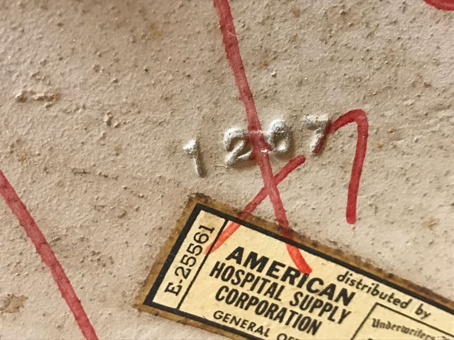 Mid-Century Modern Art Deco Industrial Swivel Light Metal Floor Lamp With Two Toggle Switches And Outlet On Pole Lighted Base Used In Hospitals By American Hospital Supply Corporation [Photo 21]