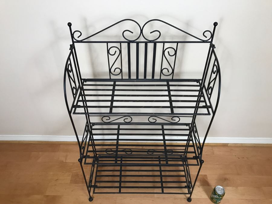 Small Metal Folding Bakers Rack Bookshelf [Photo 3]