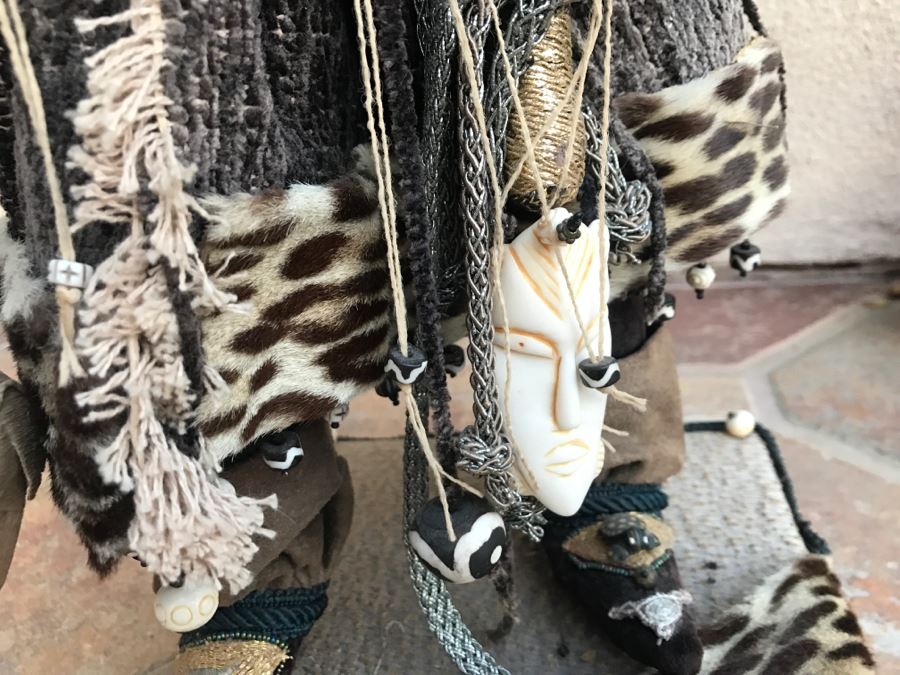 Large Custom Hand Made Folk Art Santa Claus By Artist Renée 33'H [Photo 7]