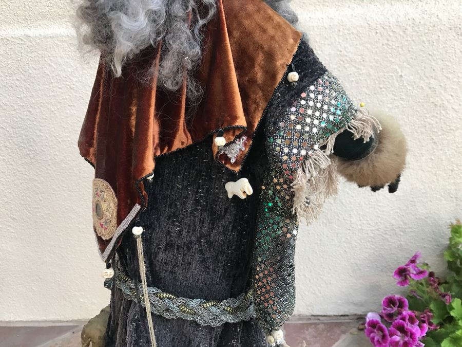 Large Custom Hand Made Folk Art Santa Claus By Artist Renée 33'H [Photo 15]