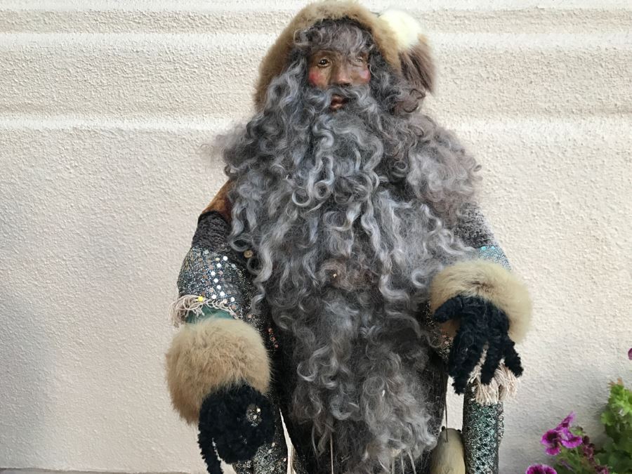 Large Custom Hand Made Folk Art Santa Claus By Artist Renée 33'H [Photo 4]