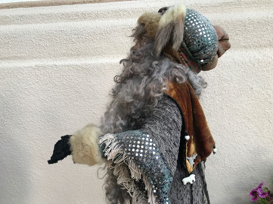 Large Custom Hand Made Folk Art Santa Claus By Artist Renée 33'H [Photo 10]