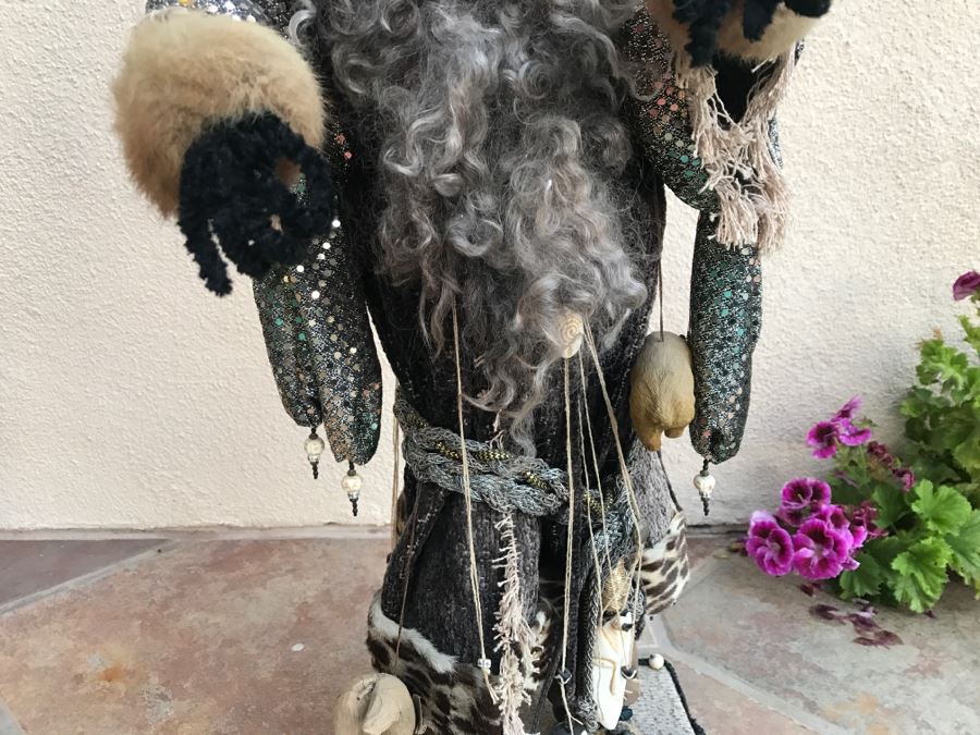 Large Custom Hand Made Folk Art Santa Claus By Artist Renée 33'H [Photo 5]