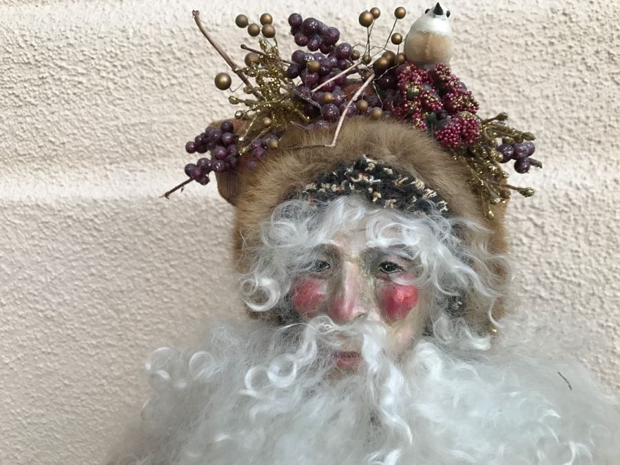 Large Custom Hand Made Folk Art Santa Claus By Artist Renée 33'H [Photo 2]