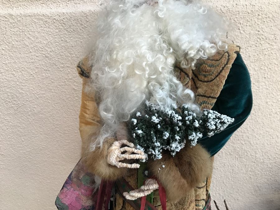 Large Custom Hand Made Folk Art Santa Claus By Artist Renée 33'H [Photo 4]