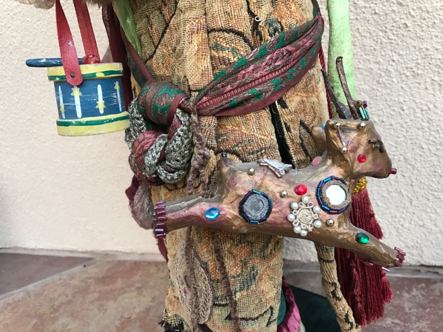 Large Custom Hand Made Folk Art Santa Claus By Artist Renée 33'H [Photo 12]