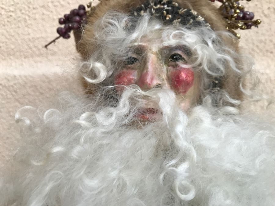 Large Custom Hand Made Folk Art Santa Claus By Artist Renée 33'H [Photo 3]