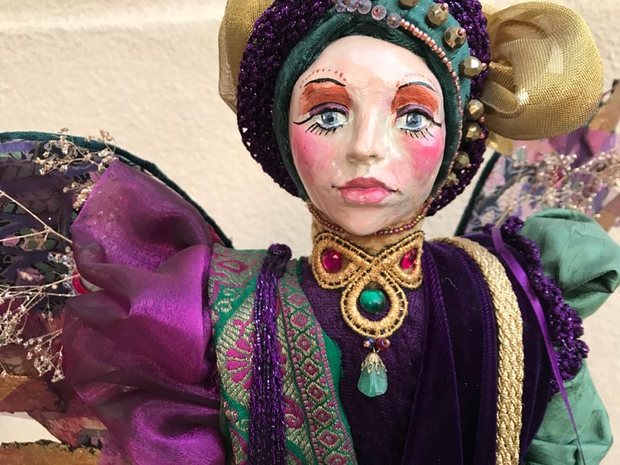 Large Custom Hand Made Folk Art Angelic Gypsy By Artist Renée 26'H [Photo 4]