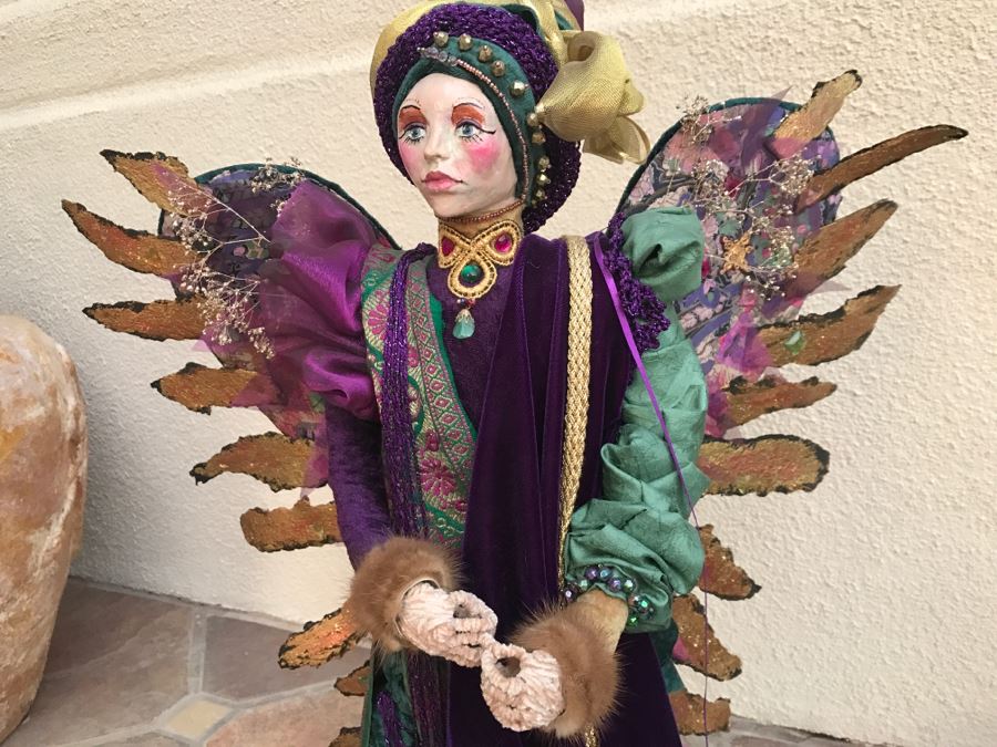 Large Custom Hand Made Folk Art Angelic Gypsy By Artist Renée 26'H [Photo 7]