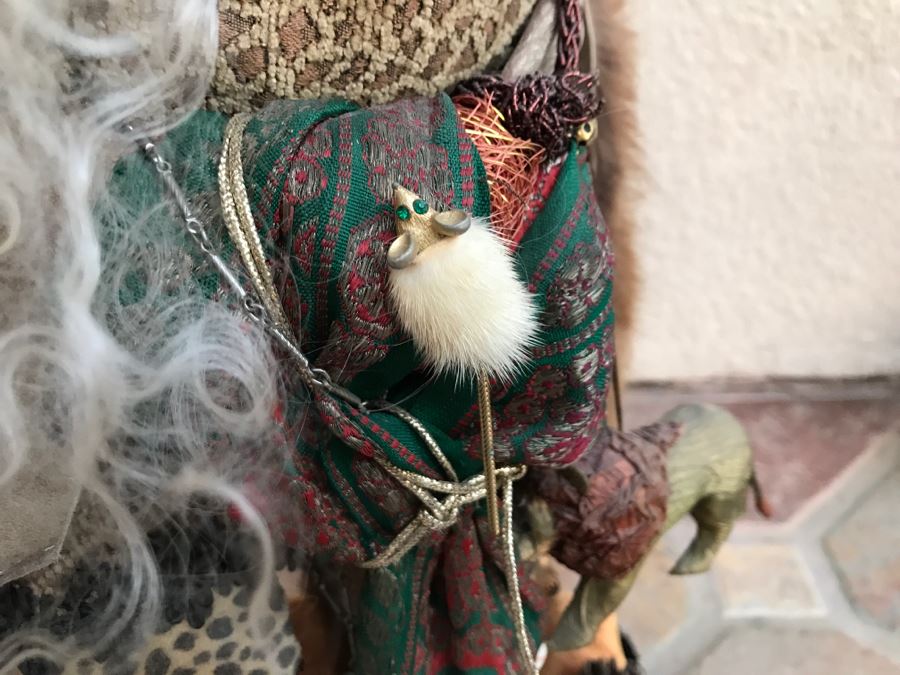 Large Custom Hand Made Folk Art Santa Claus By Artist Renée 33'H [Photo 8]