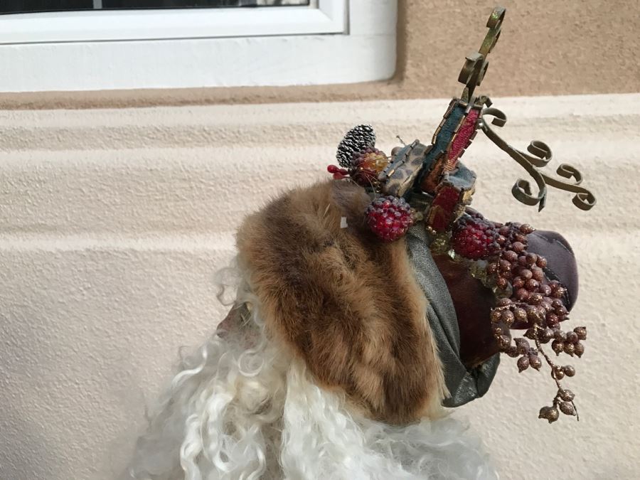 Large Custom Hand Made Folk Art Santa Claus By Artist Renée 33'H [Photo 21]