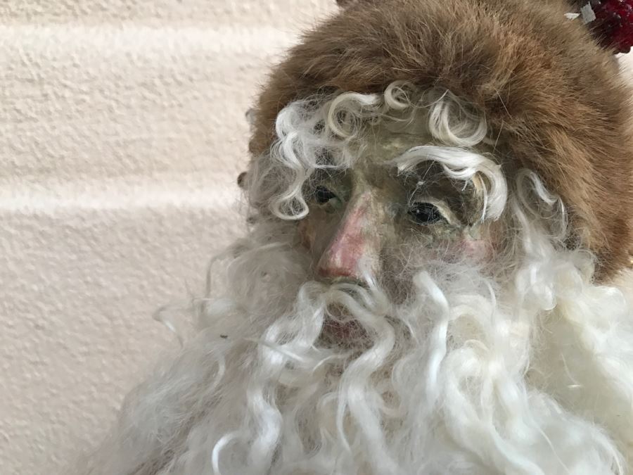 Large Custom Hand Made Folk Art Santa Claus By Artist Renée 33'H [Photo 2]