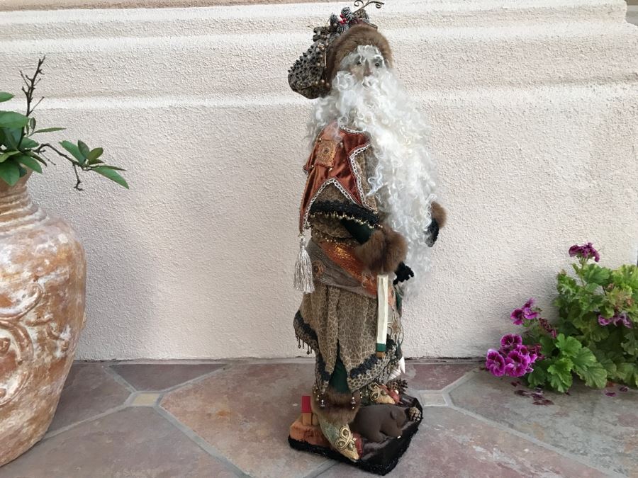 Large Custom Hand Made Folk Art Santa Claus By Artist Renée 33'H [Photo 14]