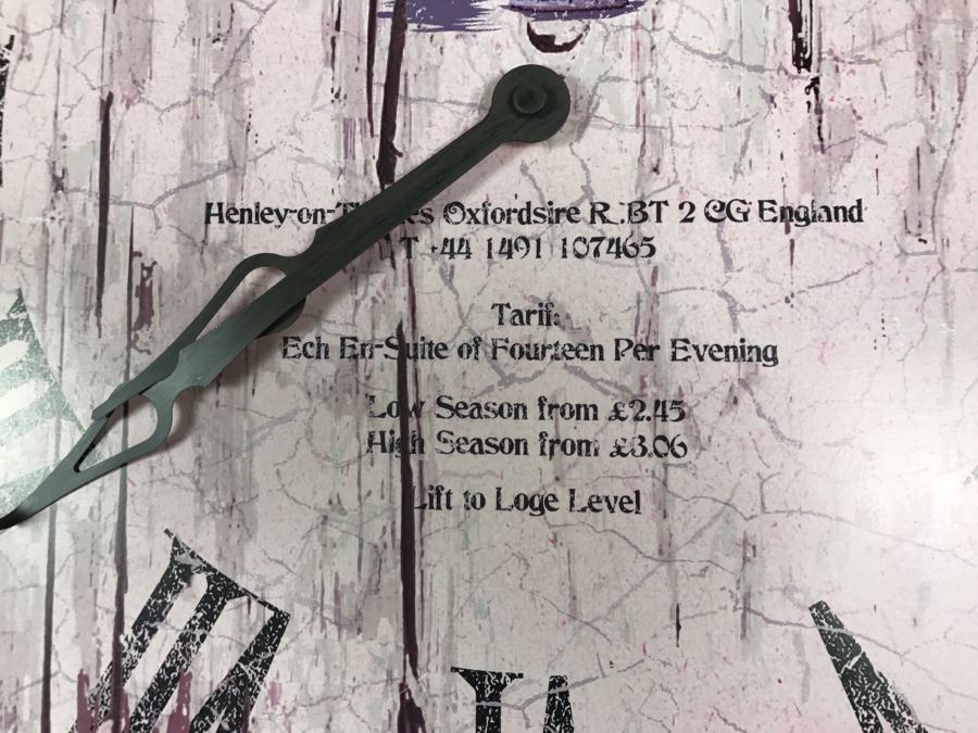 Large Reproduction Battery Powered Wall Clock Stafford Guest House England [Photo 4]