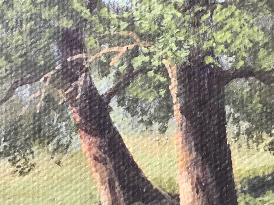 Original Plein Air Landscape Oil Painting By Charles C Summey (Born 1936) In Stunnning Gilt Frame 36' X 24' [Photo 13]