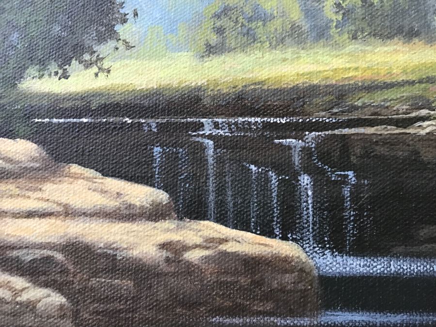 Original Plein Air Landscape Oil Painting By Charles C Summey (Born 1936) In Stunnning Gilt Frame 36' X 24' [Photo 10]