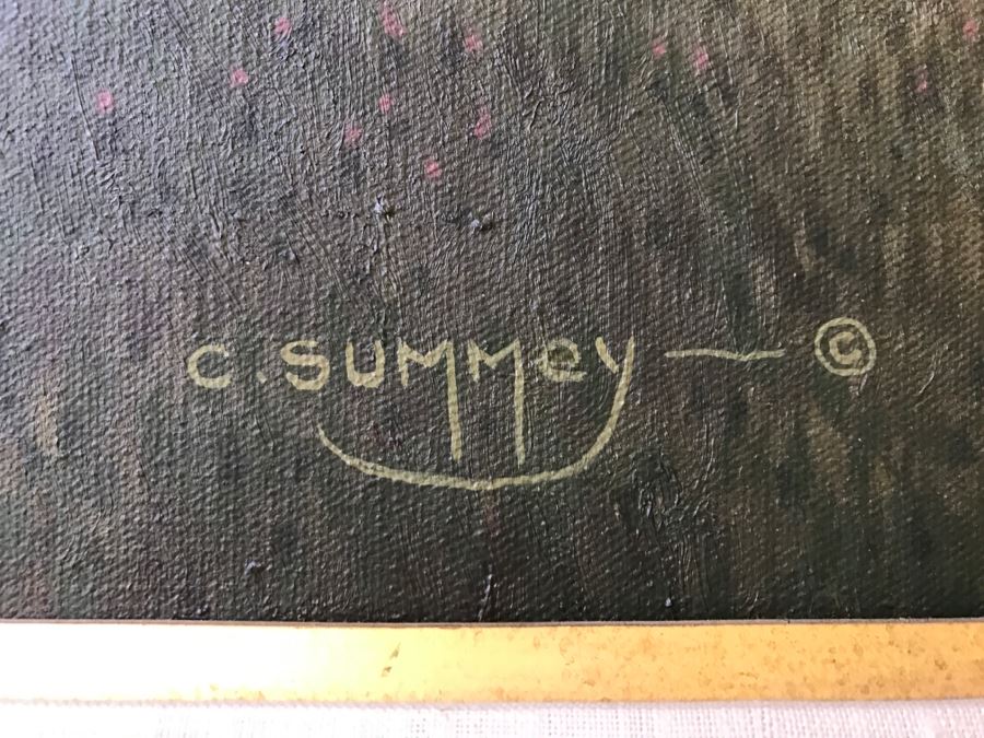 Original Plein Air Landscape Oil Painting By Charles C Summey (Born 1936) In Stunnning Gilt Frame 36' X 24' [Photo 9]