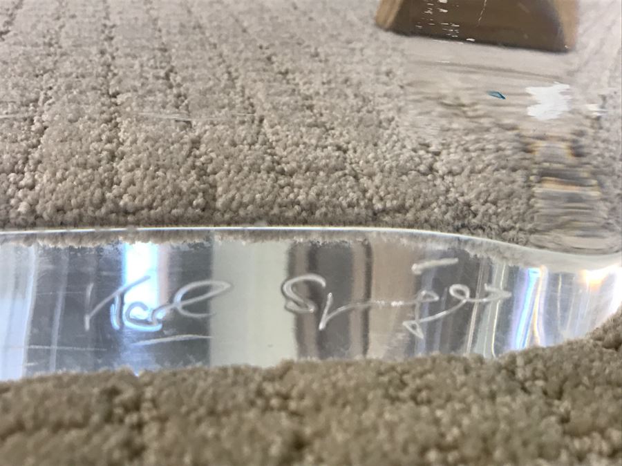 Signed Mid-Century Modern Karl Springer Lucite Dining Table With Glass Top Retails $15,000 4' X 8' [Photo 3]