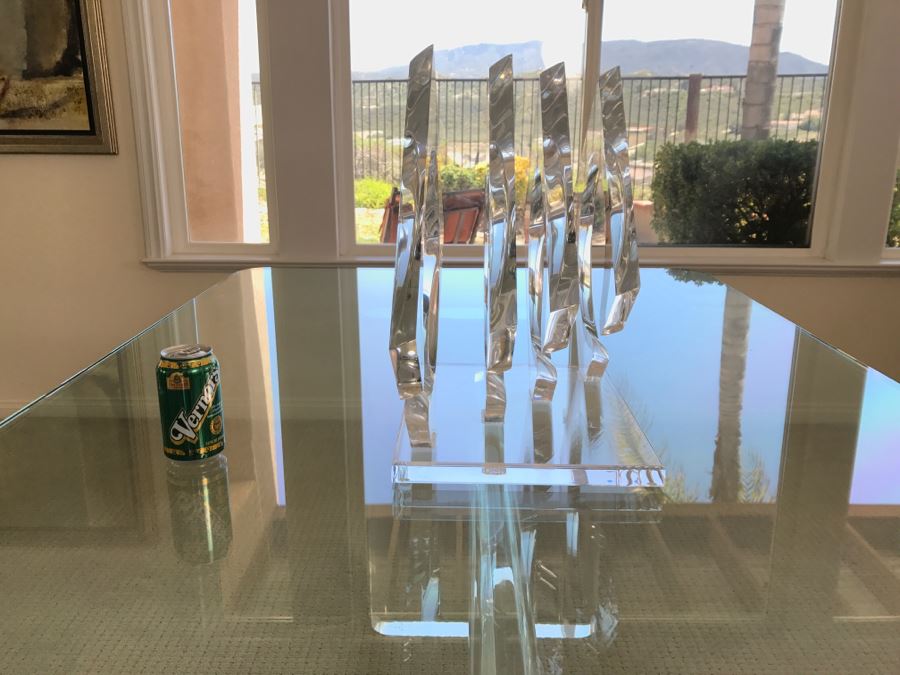 Signed Van Teal Mid-Century Modern Lucite Acrylic Sculpture [Photo 8]