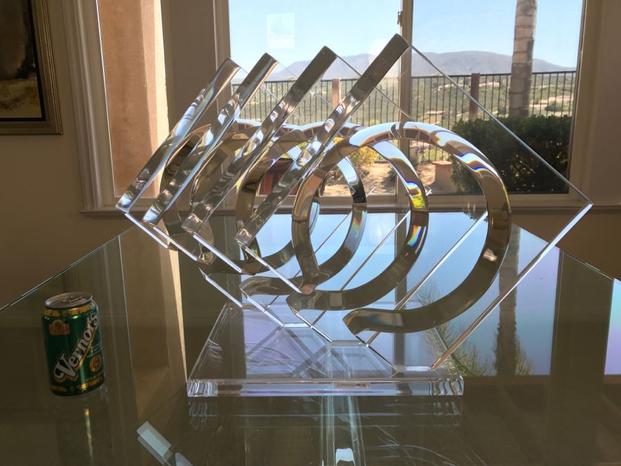 Signed Van Teal Mid-Century Modern Lucite Acrylic Sculpture [Photo 6]