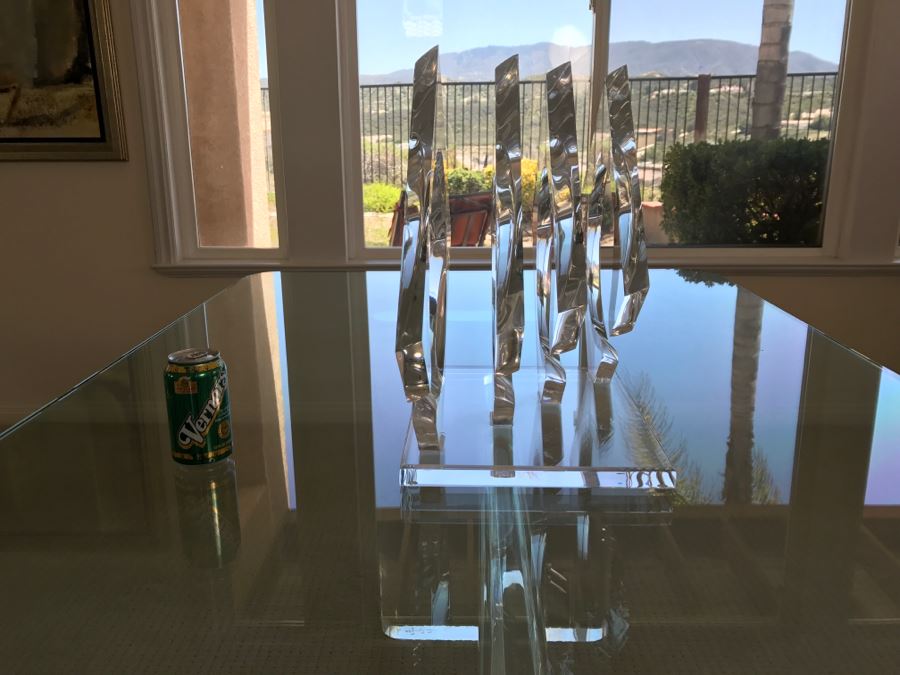 Signed Van Teal Mid-Century Modern Lucite Acrylic Sculpture [Photo 7]