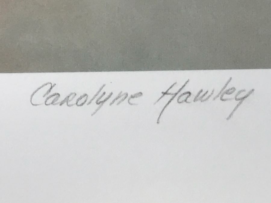 Carolyne Hawley Limited Edition Print Of White Horses 86 Of 350 Hand Signed By Artist 33' X 39' [Photo 9]