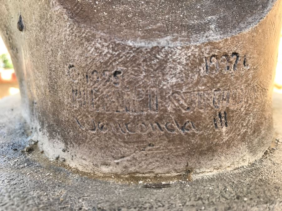 Henri Henri's Studio Horse Head Decor Home Garden Statue Signed And Dated Very Heavy 2'H [Photo 9]