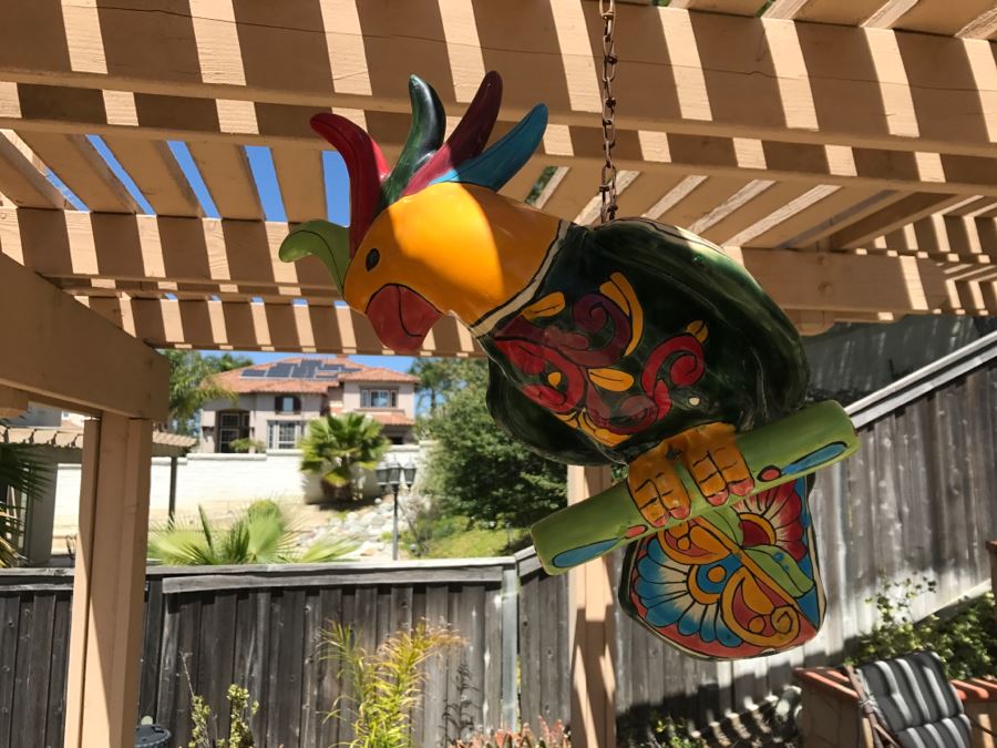 Hanging Hand Painted Parrot [Photo 2]