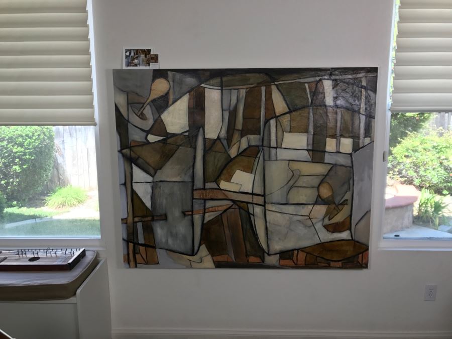 Original Abstract Untitled Oil Painting By Katlin Evans 60'W X 48'H [Photo 3]