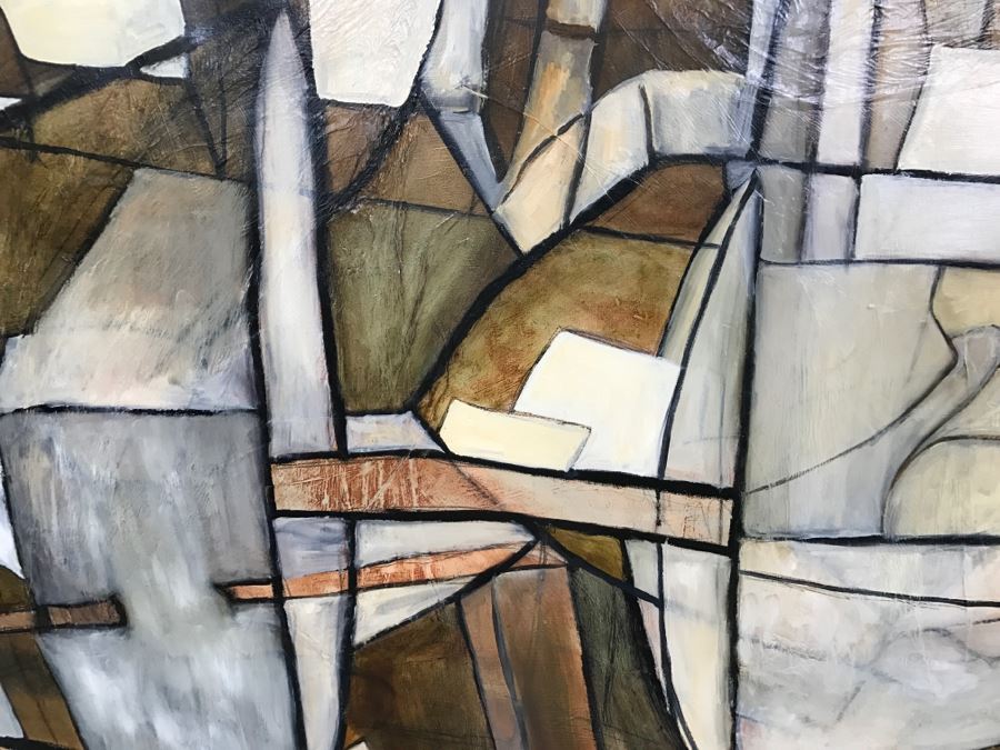 Original Abstract Untitled Oil Painting By Katlin Evans 60'W X 48'H [Photo 11]