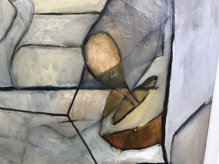 Original Abstract Untitled Oil Painting By Katlin Evans 60'W X 48'H [Photo 6]