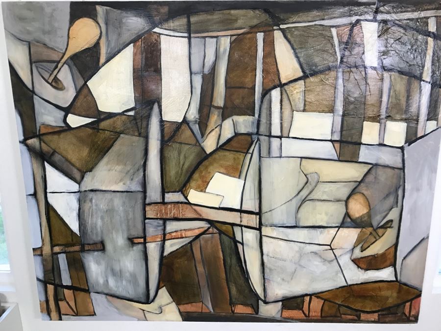 Original Abstract Untitled Oil Painting By Katlin Evans 60'W X 48'H [Photo 10]