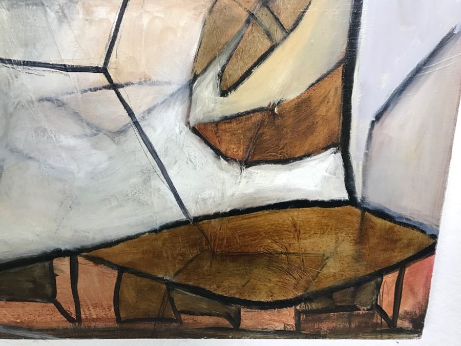 Original Abstract Untitled Oil Painting By Katlin Evans 60'W X 48'H [Photo 5]