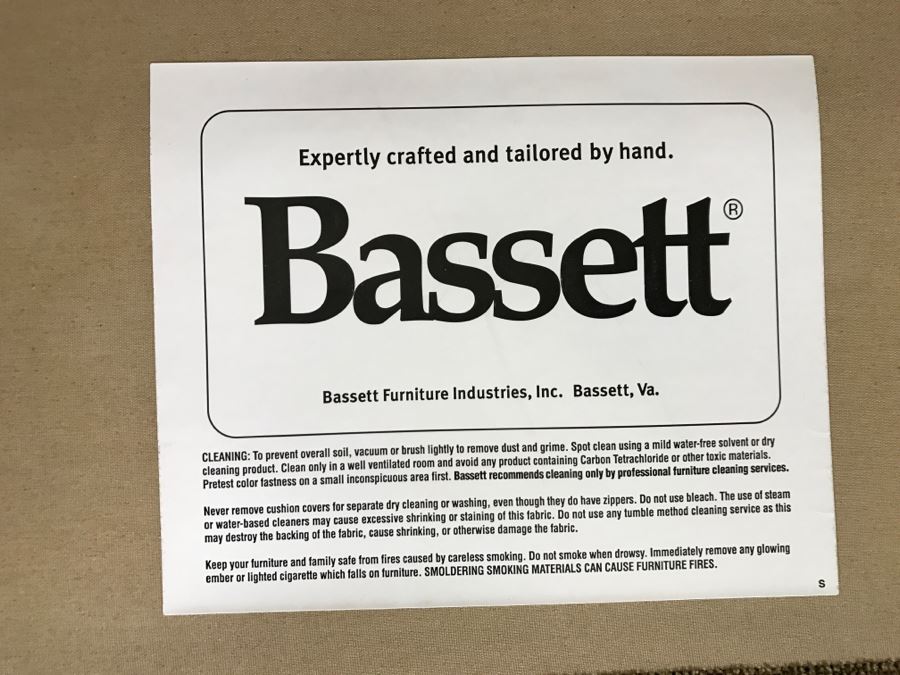 Upholstered Sectional Sofa By Bassett 92' X 98' [Photo 6]