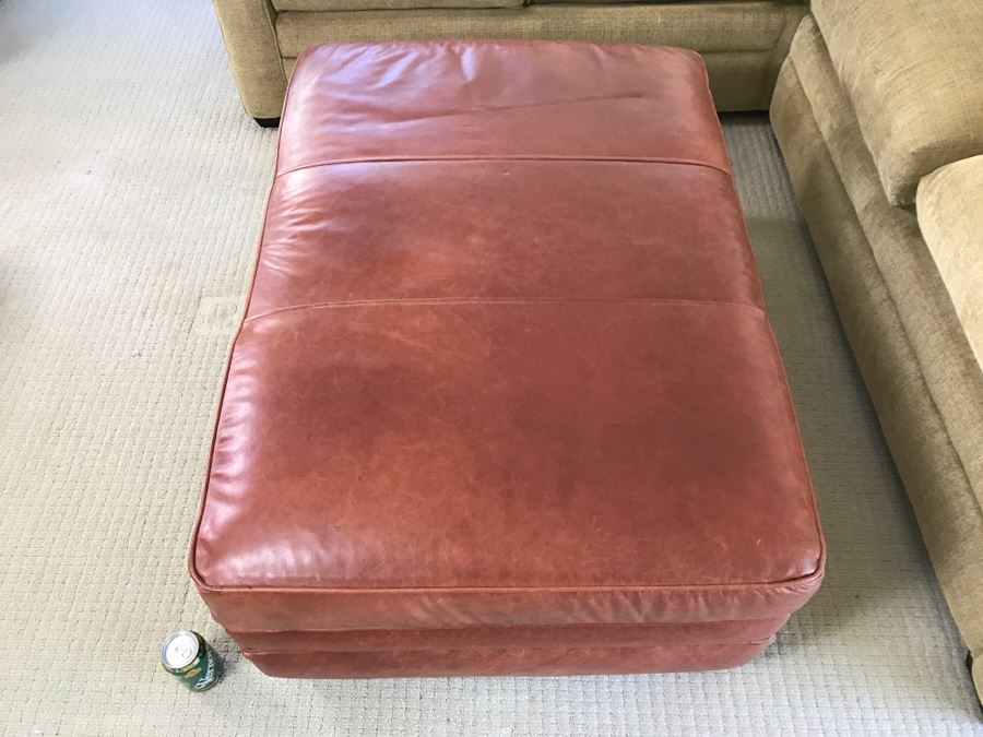 Leather Ottoman By Bassett 42' X 30' [Photo 3]