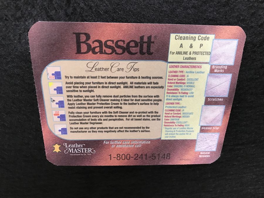 Leather Ottoman By Bassett 42' X 30' [Photo 4]