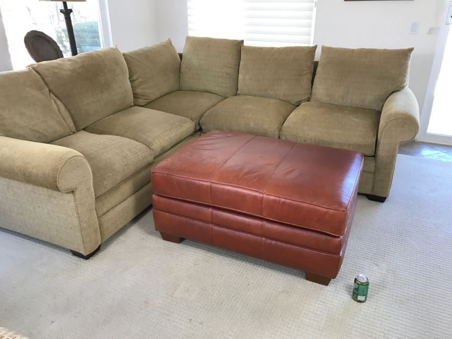 Leather Ottoman By Bassett 42' X 30' [Photo 2]