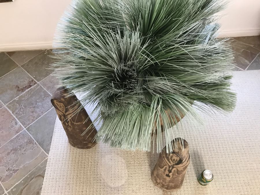 Two Large Statues And A Large Designer Pot With Metal Handles And Faux Flowers [Photo 13]