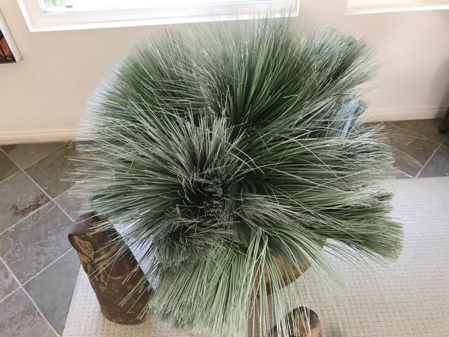 Two Large Statues And A Large Designer Pot With Metal Handles And Faux Flowers [Photo 14]