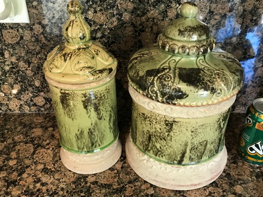 Large Decorative Ceramic Lidded Jars Pots [Photo 2]