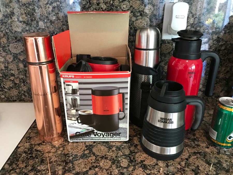 (5) Travel Coffee Mugs