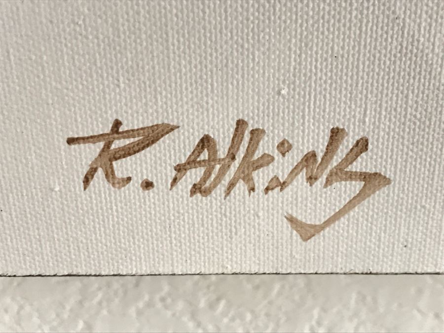 Large Z Gallerie Canvas Zebra Print By R. Atkins Retails $349 48 X 60 [Photo 5]