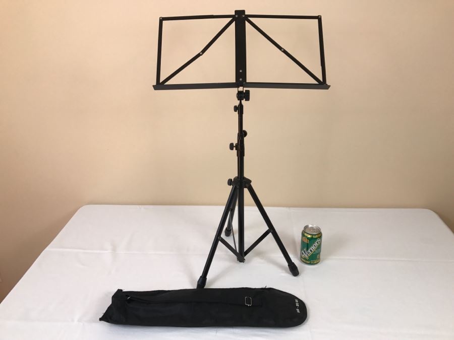 Music Stand With Black Carry Bag MS-20 BK [Photo 1]