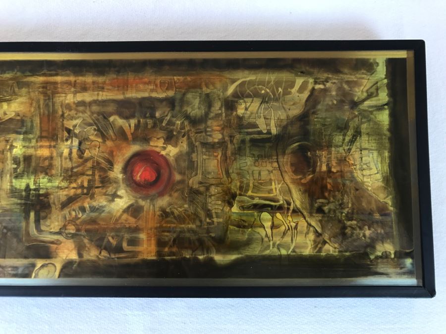 1973 Bernhard Rohne Original Acid Etched Copper Abstract Painting [Photo 6]