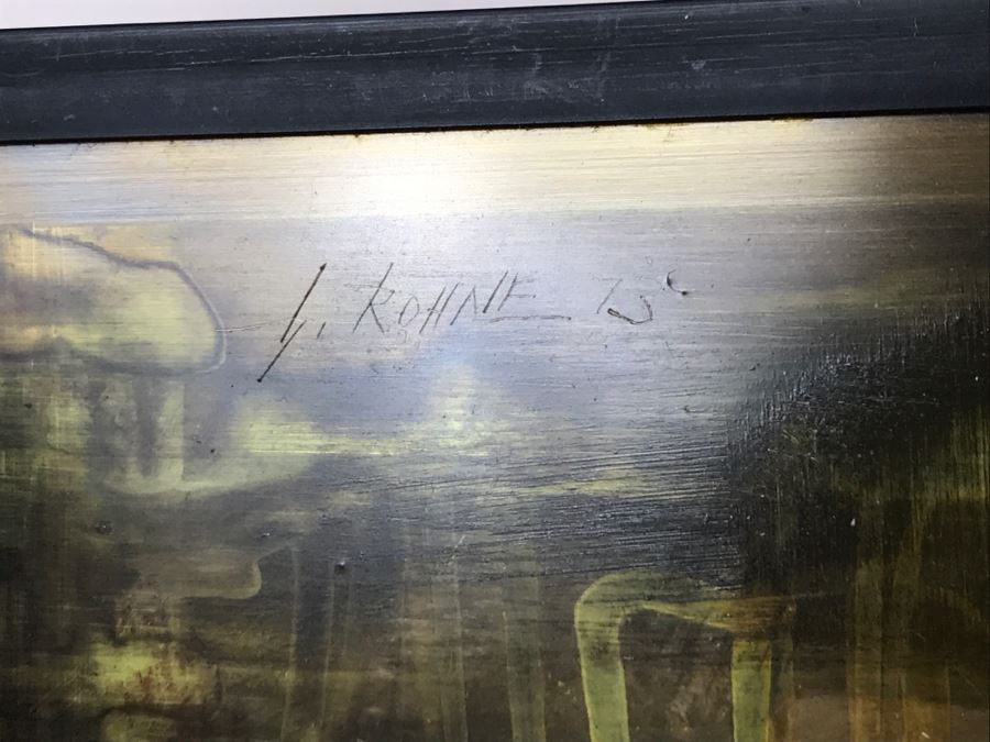 1973 Bernhard Rohne Original Acid Etched Copper Abstract Painting [Photo 2]