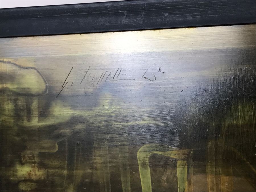 1973 Bernhard Rohne Original Acid Etched Copper Abstract Painting [Photo 11]