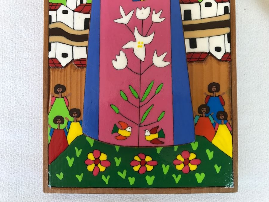 Hand Painted Board Wall Hanging From El Salvador [Photo 6]