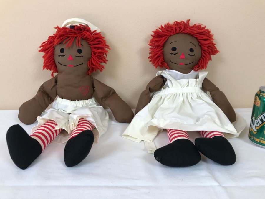 Black Raggedy Ann And Andy Dolls By Hand Made Fyrne Bemiller [Photo 4]