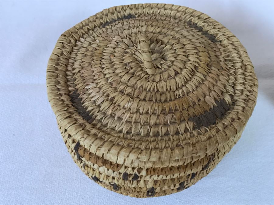 Native American Indian Basket With Lid [Photo 5]